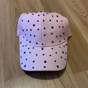 pink rhinestone hat